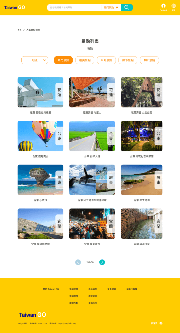 網站子頁面